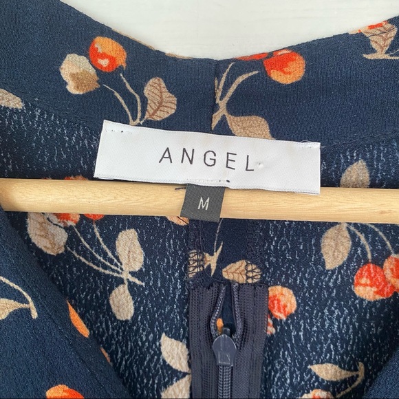 ‘Angel’ Vintage Style Cherry Patterned Navy Dress - Picture 5 of 12